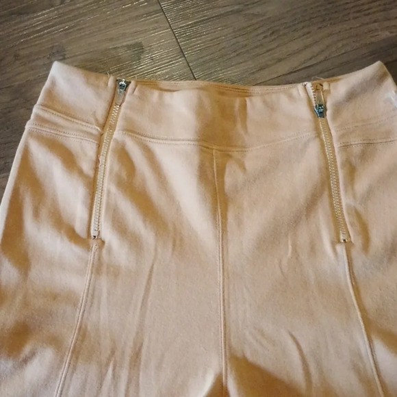 Free People Movement Tan High Waisted Flare Split Leg Pants A42 - Picture 4 of 8